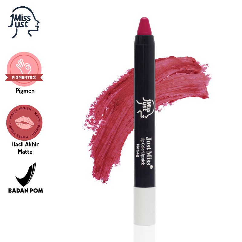Just Miss Lipstik Matte Netto 2.5G Lipstik Pigmented Perona Bibir Lip Color Colour BPOM JUS-E02-J-13