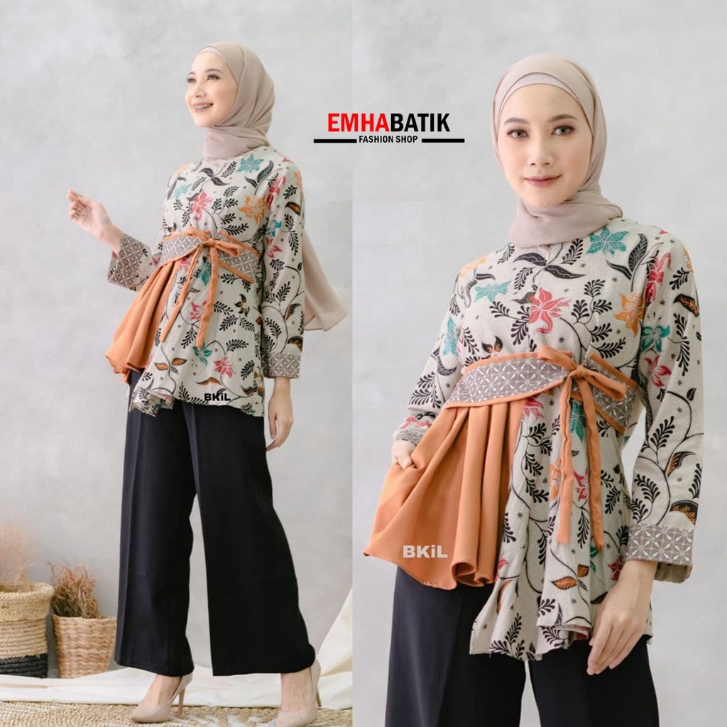 Atasan Batik Wanita PPBTK07 Modern Batik murah Cassual Atasanbatik Wanitabatik /Atasanwanita...-MOTIF 5