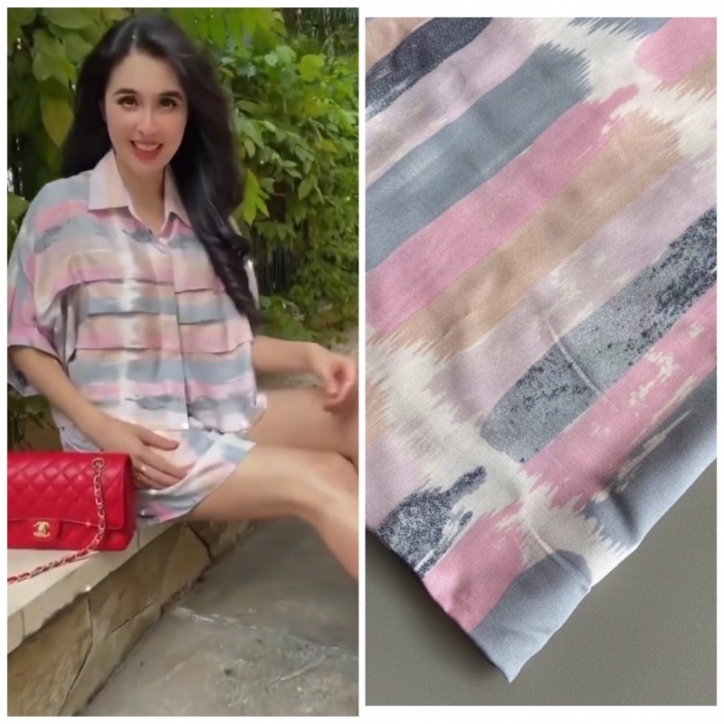 TERMURAH Kain Katun Rayon Viscose Motif Crayon