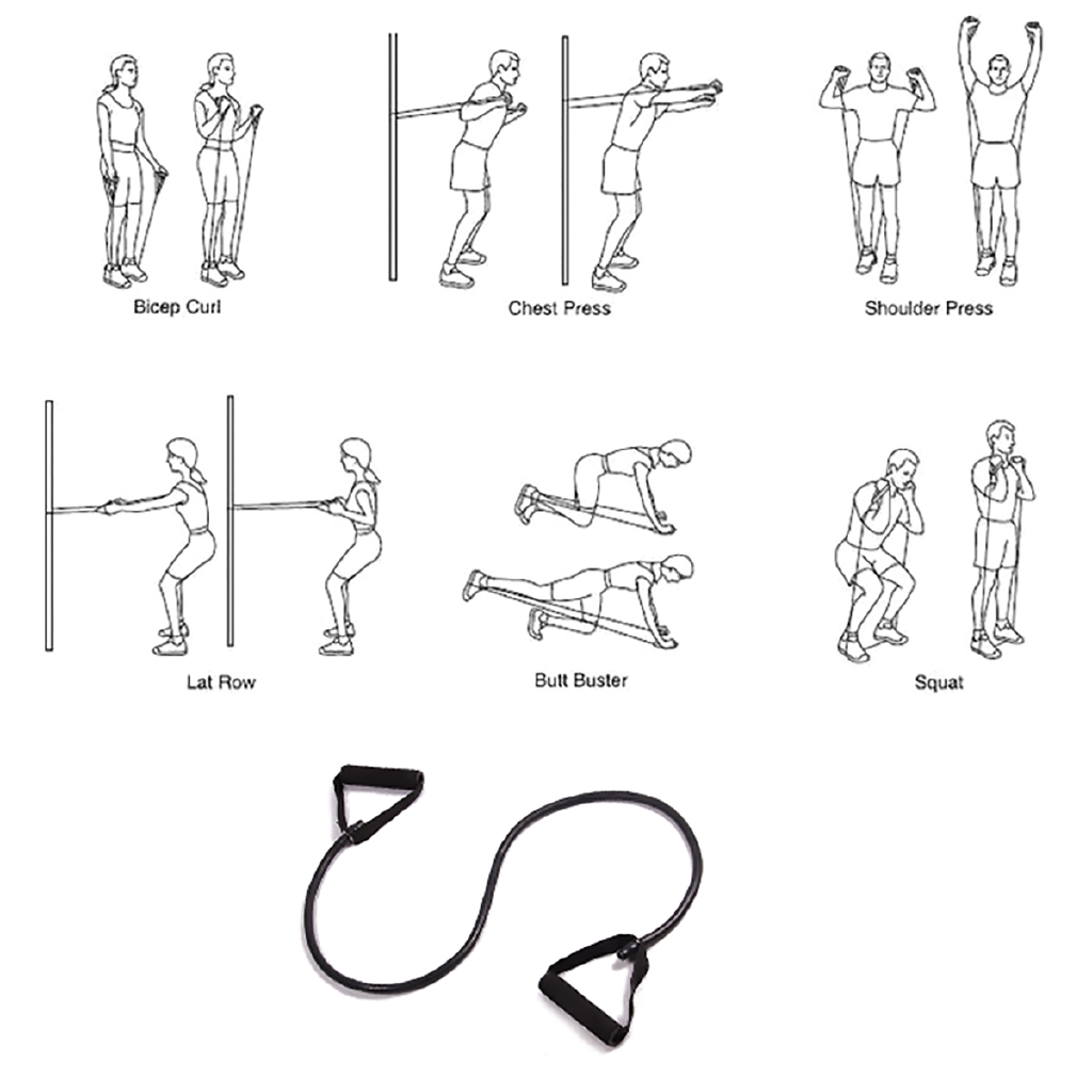 Resistance Band Bahan Karet Elastis Ukuran 120cm Untuk Latihan Sit-Up/Workout/Yoga-6