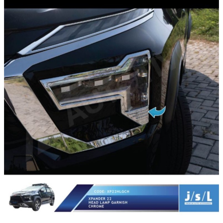 garnish list cover lampu depan Chrome xpander 2022-2026