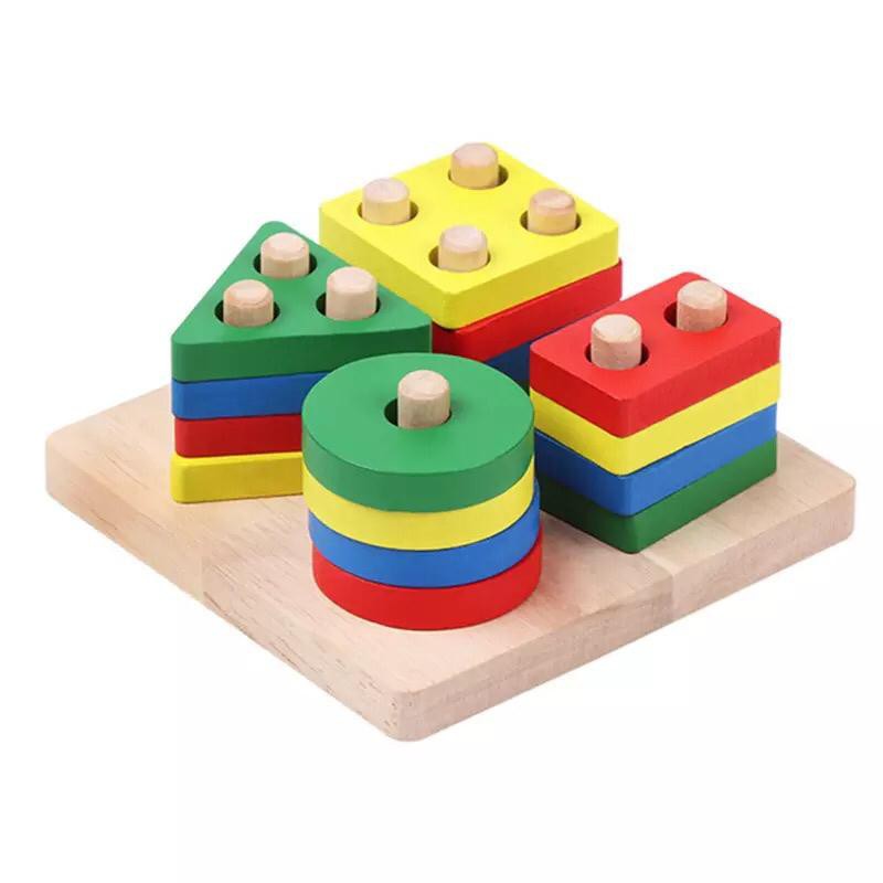 Square Basic Shape Geometric Square Puzzle Bentuk 3d Pasak Geometri Puzzle Shape Puzzle Geometri