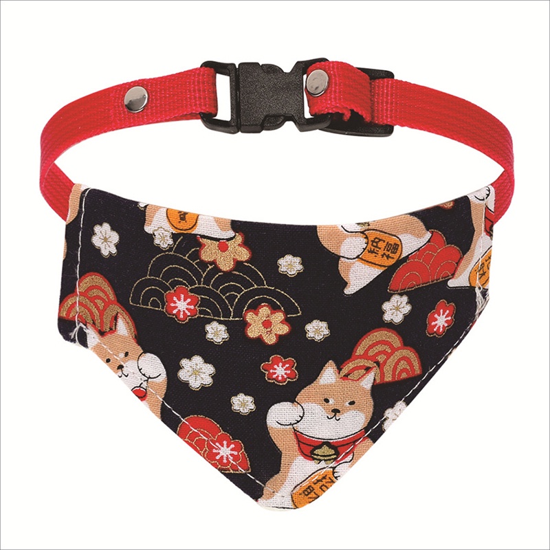 TK 1PC Cat Saliva Towel And Wind Triangle Scarf Cat Collar Small Dog Pet Accessories