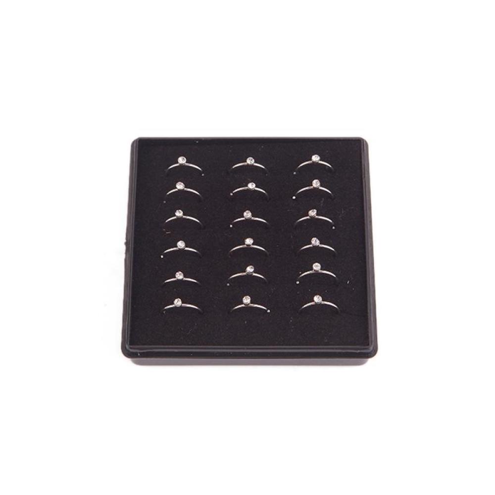 Timekey 18Pcs Anting Tindik Hidung Bahan Surgical Steel Hias Kristal F9O4