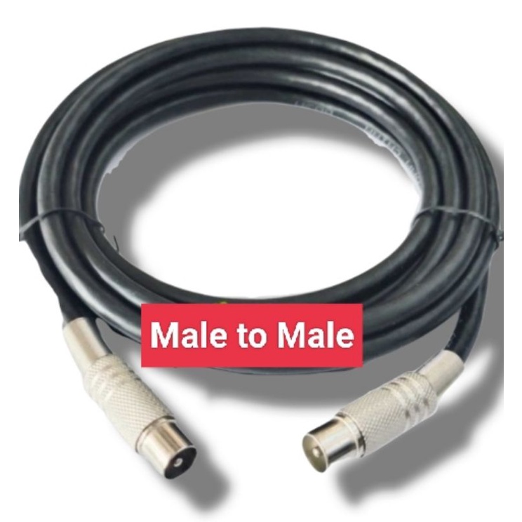 Kabel Antena Male To Male TV Set Top Box Nexmedia Indihome Cowo ke Cowo