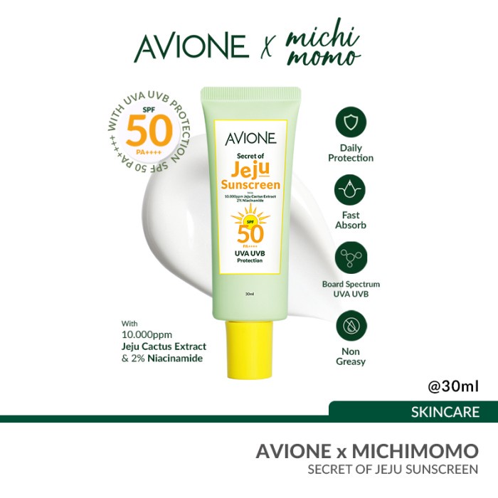 Avione Secret of Jeju Sunscreen SPF 50 - 30ml