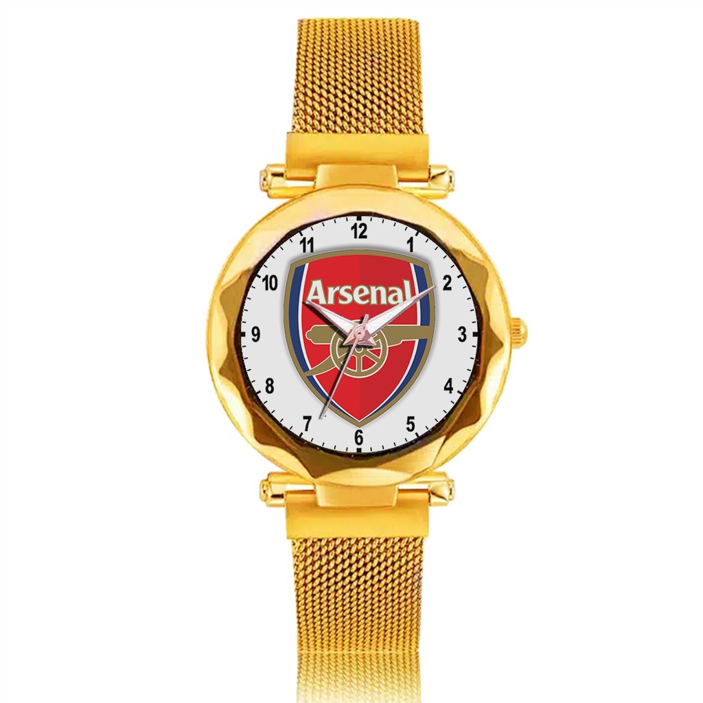 Jam Tangan Wanita Custom - ARSENAL 2 Free Box &amp; Batre Cadangan