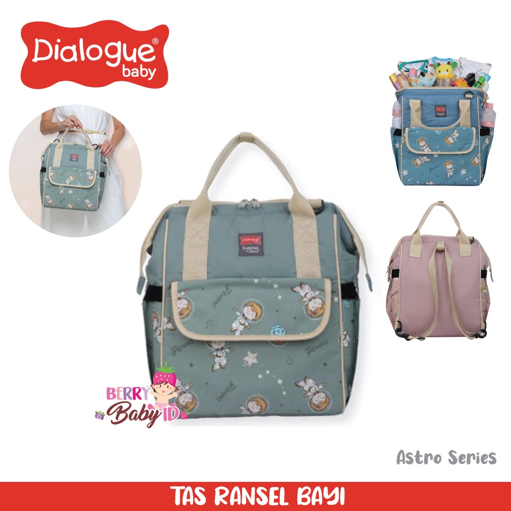 Dialogue 3-in-1 Backpack Diaper Bag Tas Perlengkapan Bayi Multifungsi Berry Mart