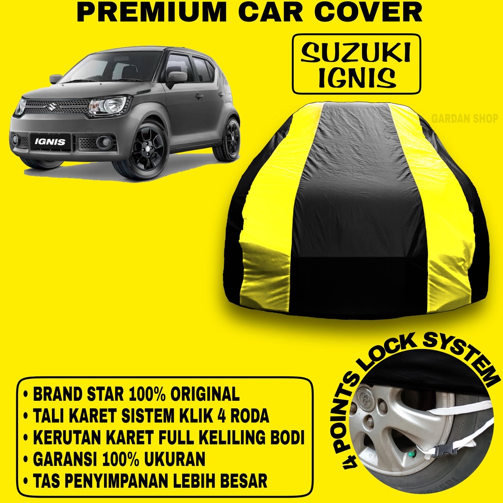 Body Cover SUZUKI IGNIS Sarung Strip KUNING Penutup Pelindung Bodi Mobil Suzuki Ignis PREMIUM