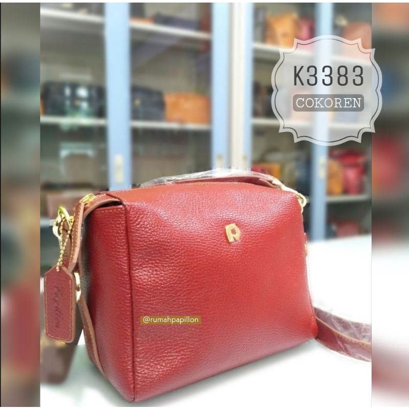Tas Selempang Wanita Kulit Asli Papillon / K3383 Cokoren / Papillon Terbaru