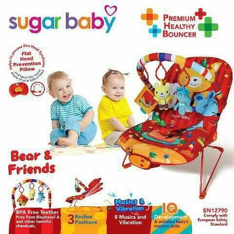 SUGAR BABY PREMIUM HEALTHY BOUNCER MUSICAL DELUXE 3 RECLINE