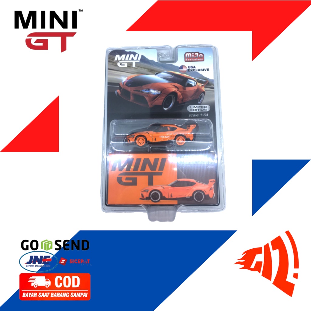 Diecast MiniGT Pandem Toyota GR Supra V1.0 Orange CHASE CAR