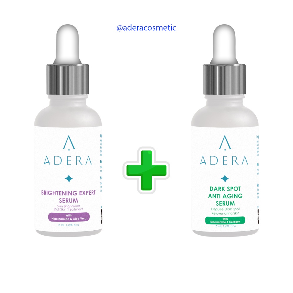 Adera Face Serum Wajah Original Glowing Putih Bersih Bebas Jerawat Kusam Flek Bintik Hitam ORIGINAL 100% sudah BPOM-BRIGHTENING+DARKSPOT