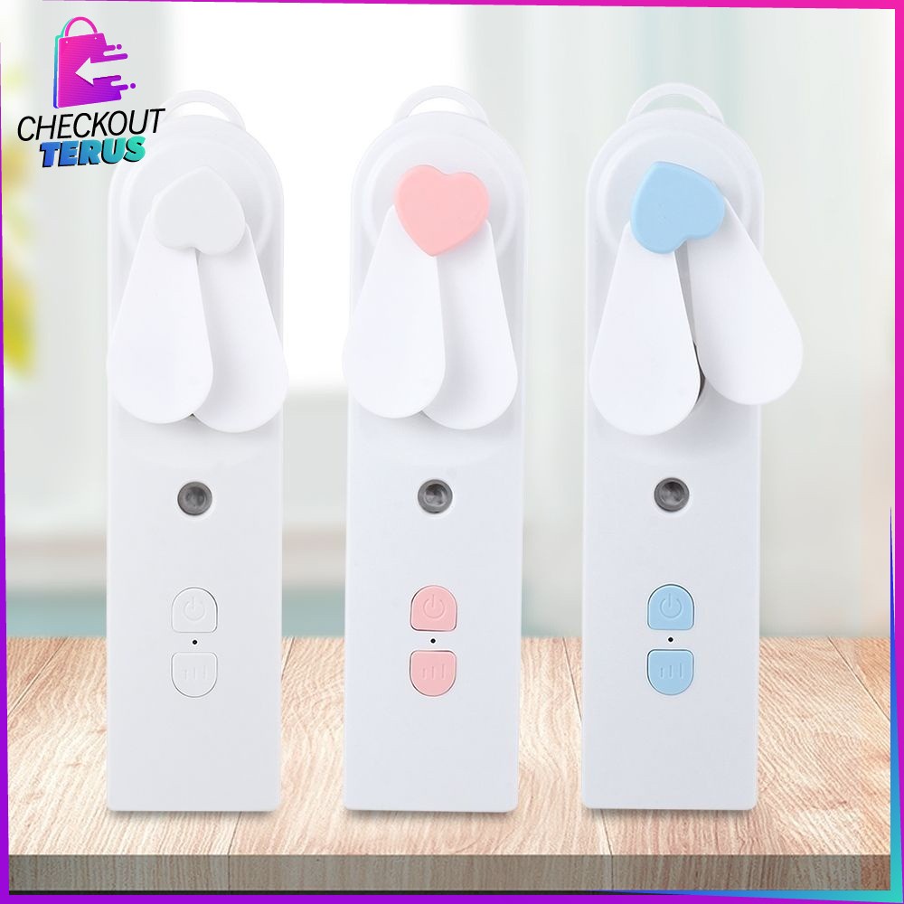 CT K64 Kipas Angin Nano Spray 2 in 1 dengan Humidifier USB Pocket Fan Rechargeable Kipas Angin Portable Mini