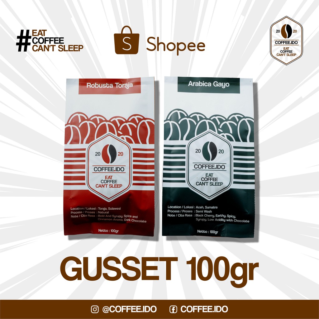 

Robusta Toraja, Arabica Gayo - Bubuk Kopi Premium 100Gr Coffee.ido