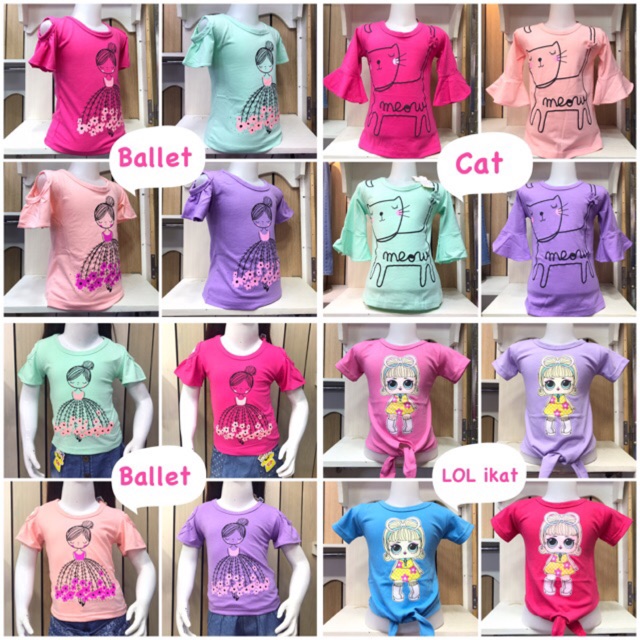 Kaos Anak 2 10 tahun Perempuan Girl Shirt Fashion Ecer Kaos Anak 2 10 tahun Perempuan Girl Shirt Fashion Ecer