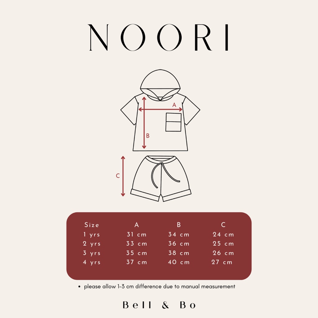 Bell &amp; Bo - Noori Hoodie / Setelan Anak Laki Laki Perempuan