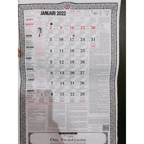 Jual KALENDER BALI 2022 ASLI BANGBANG GDE RAWI HARGA TERJANGKAU (BELI ...