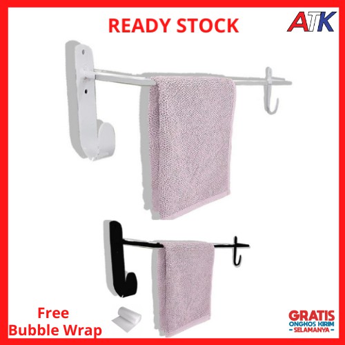 Gantungan Handuk Besi Kamar Mandi / Gantungan Jilbab Besi Gantung / Cantolan Handuk Kamar Mandi / Ca