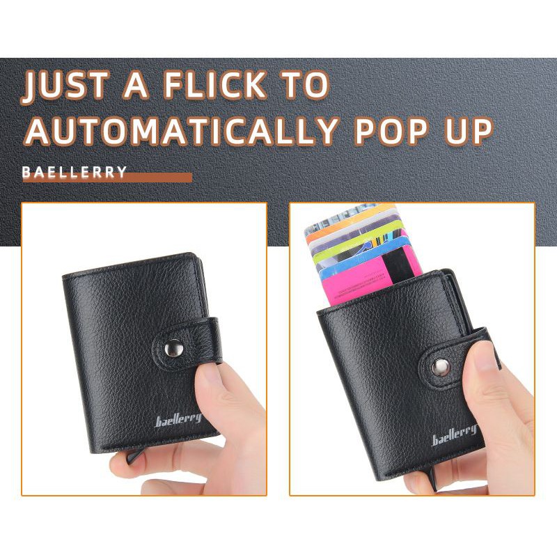 BAELLERRY K9148 Dompet Kartu Pria Bahan Kulit PU Leather Premium WATCHKITE WKOS