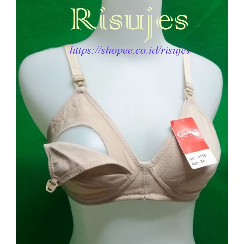 Bra Sorex Bumil Menyusui Katun Busa Tipis &amp; Tanpa Kawat / BH Ibu Menyusui Sorex 8119 &amp; Wenli 3119