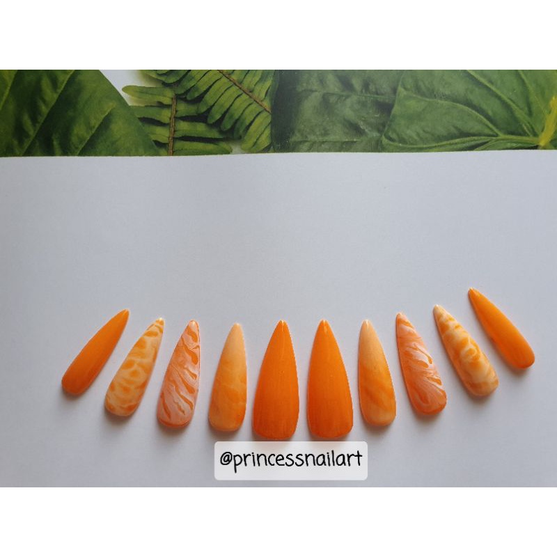 Nail art handmade by princess / Acrylic nail art marble / kuku palsu  /longnail art/ kuku pengantin