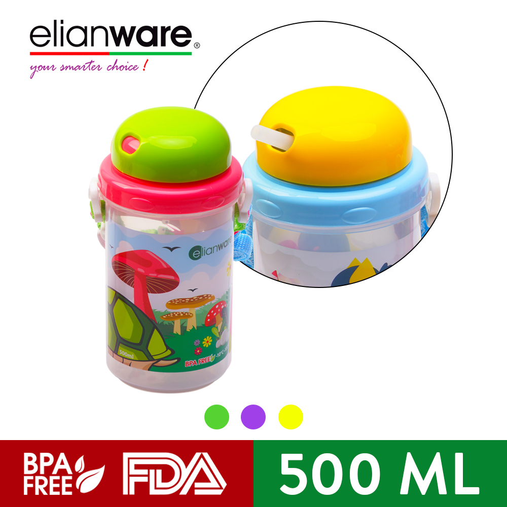 Elianware Twistable Cover Baby Tumbler with Straw (500ml)