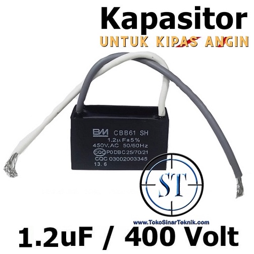 Capacitor 1,2/450V AC Kotak Kapasitor Kipas Angin Jet Pump Mesin Cuci Mesin Jahit 1,2uf 450v