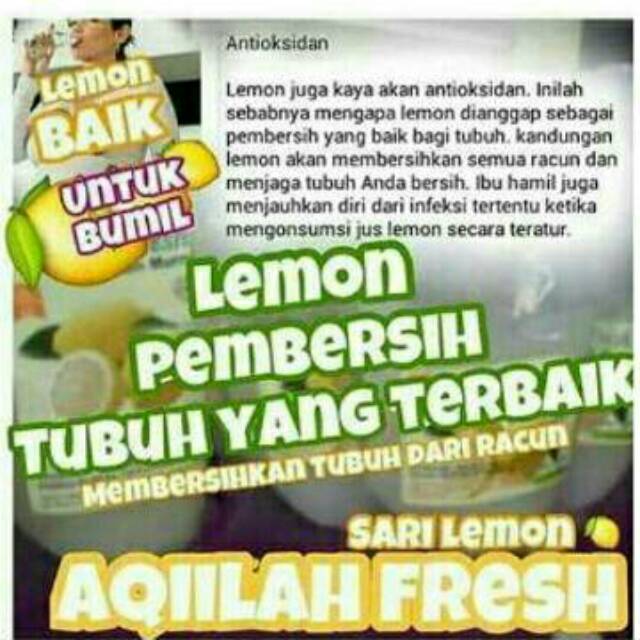 

AQIILAH FRESH SARI LEMON MURNI 500 ml dijamin ASLI