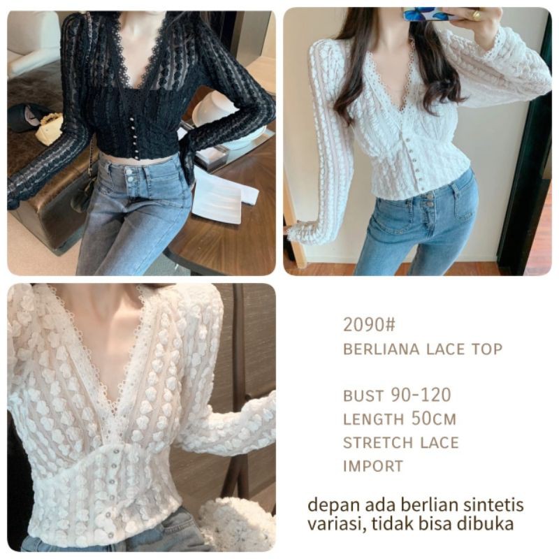 MDLV ~ BM 2090 BERLIANA LACE TOP // FASHION IMPORT