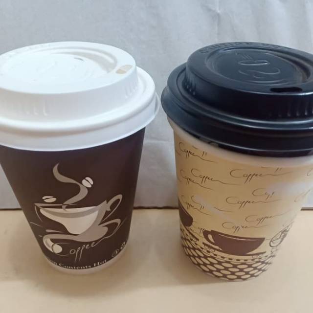 Paper cup / Papercup / Gelas kopi + Lid-Tutup