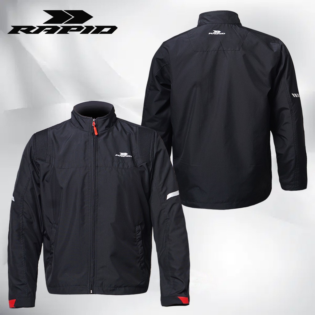 Jaket motor riding RAPID SKYLINE pria parasit premium jacket reflektif