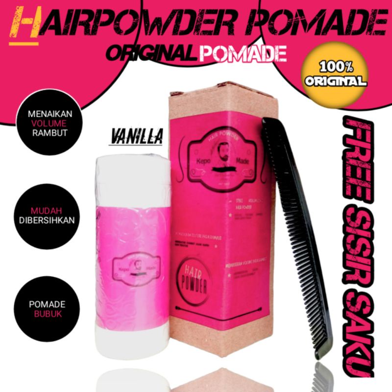 BARU  HAIR POWDER KEPOMADE POMADE RAMBUT AROMA VANILLA