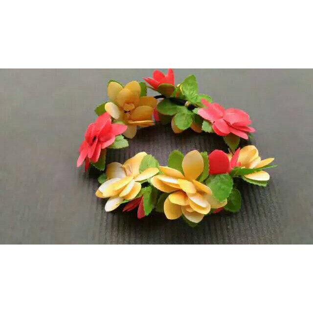 grosir   Isi 6 PCS Flower crown KARET /bandana bunga/bando mermaid/bandana karet