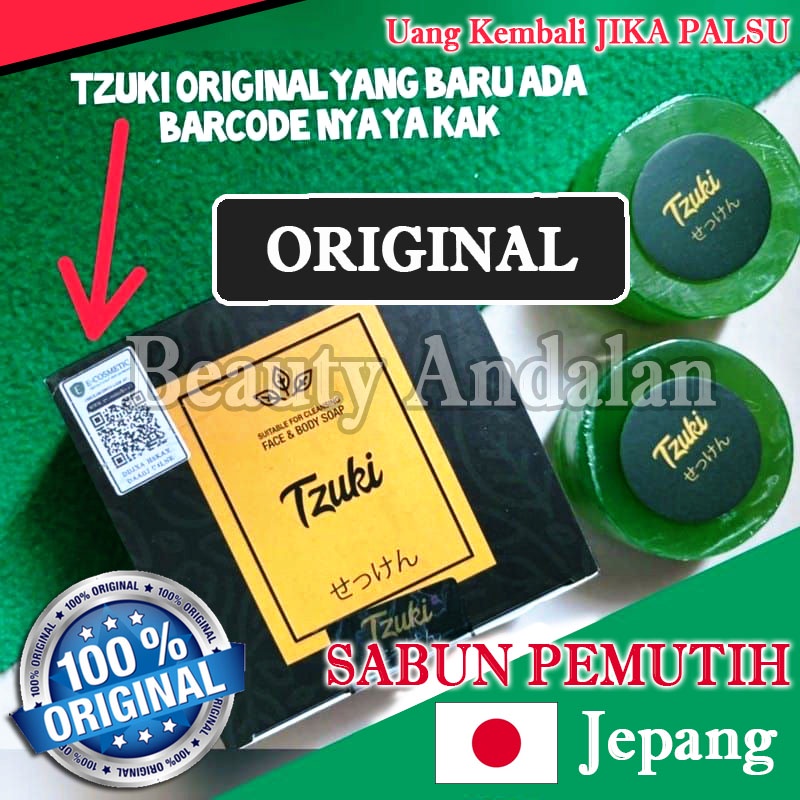 Sabun Pemutih Wajah Permanen BPOM Sabun Tzuki Asli 100% Original Sabun Pemutih Wajah Pria & Wanita S