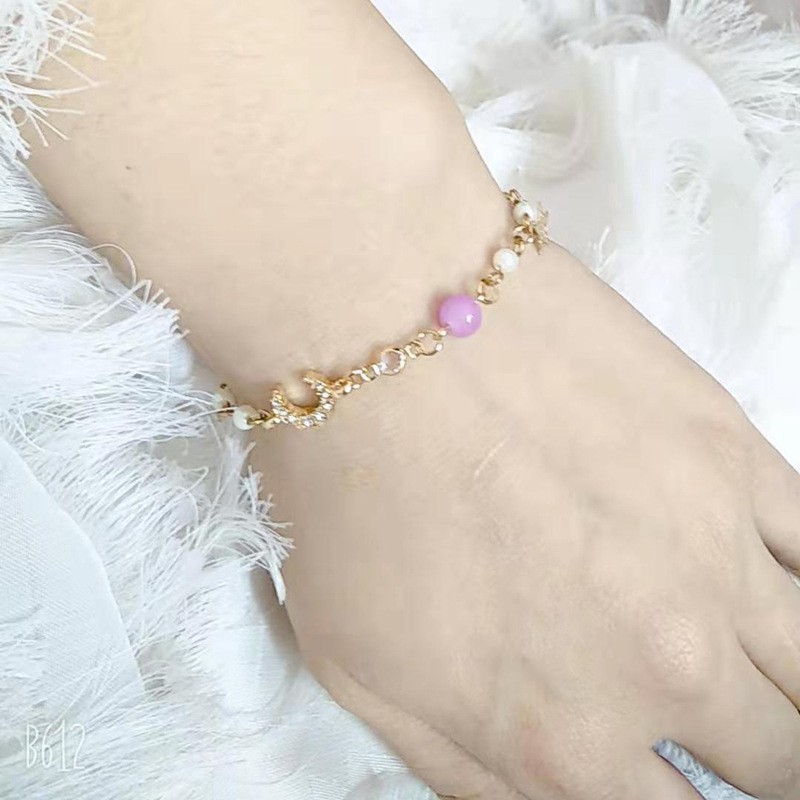 Gelang Kelopak Mutiara Bintang Kristal Korea