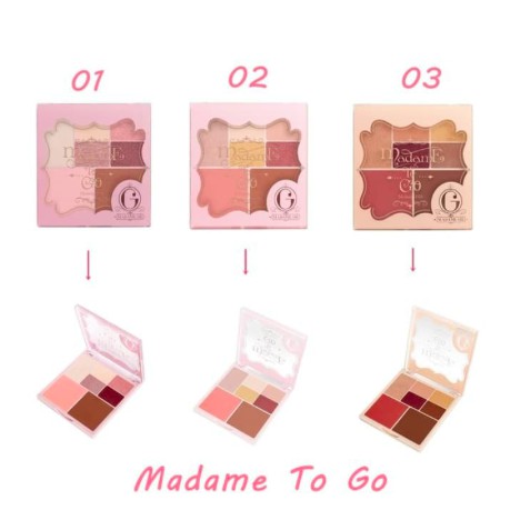 MADAME GIE Face Palette | To Go | GETAWAY Make Up Kit | Complete | Take 5 Palet Wajah Eyeshadow