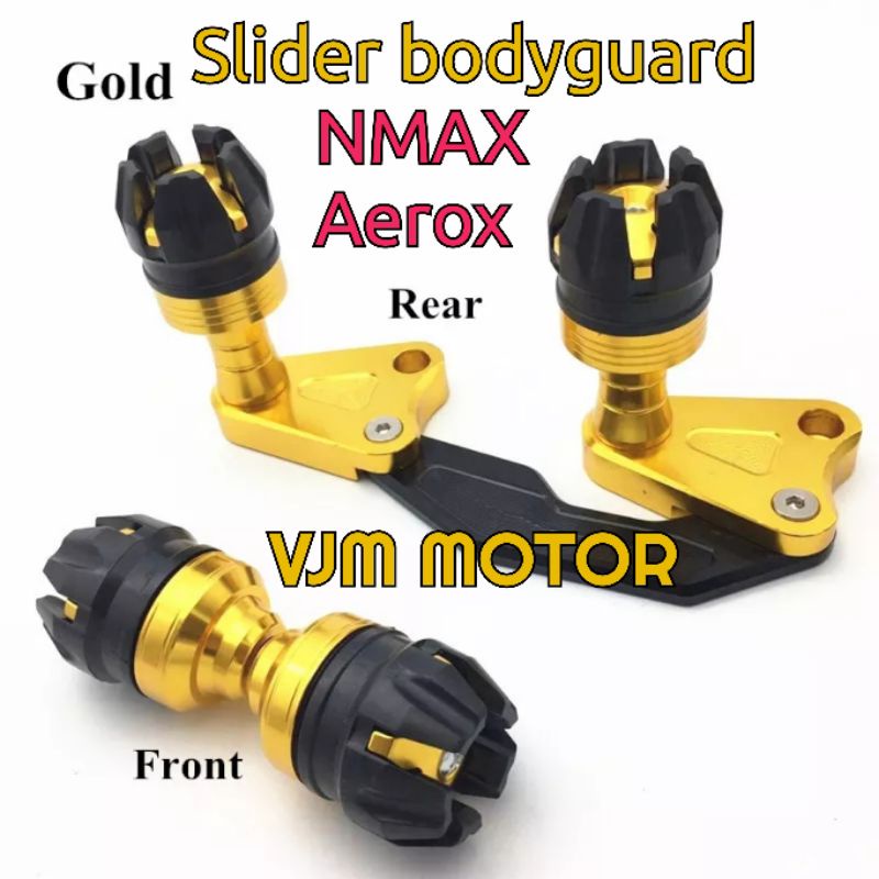 Pelindung Knalpot Flame Slider Cnc plus Jalu As Roda Nmax Aerox