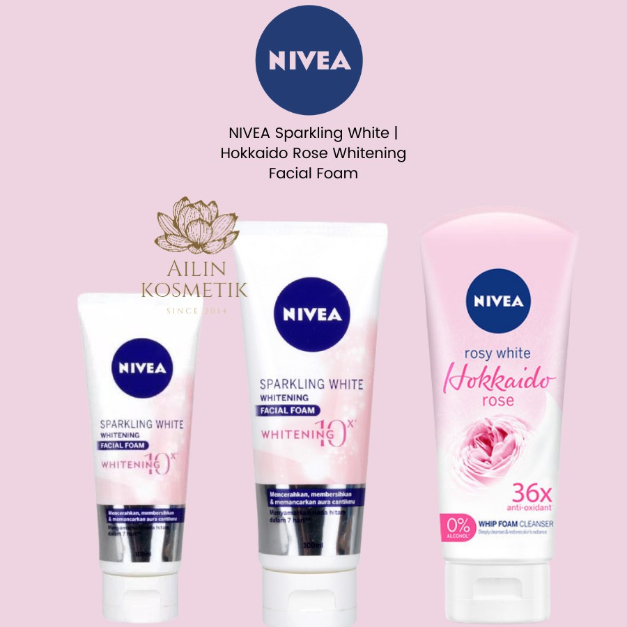 NIVEA Sparkling White Whitening Facial Foam 50ml 100ml ORIGINAL | Sabun Pencuci Muka by AILIN