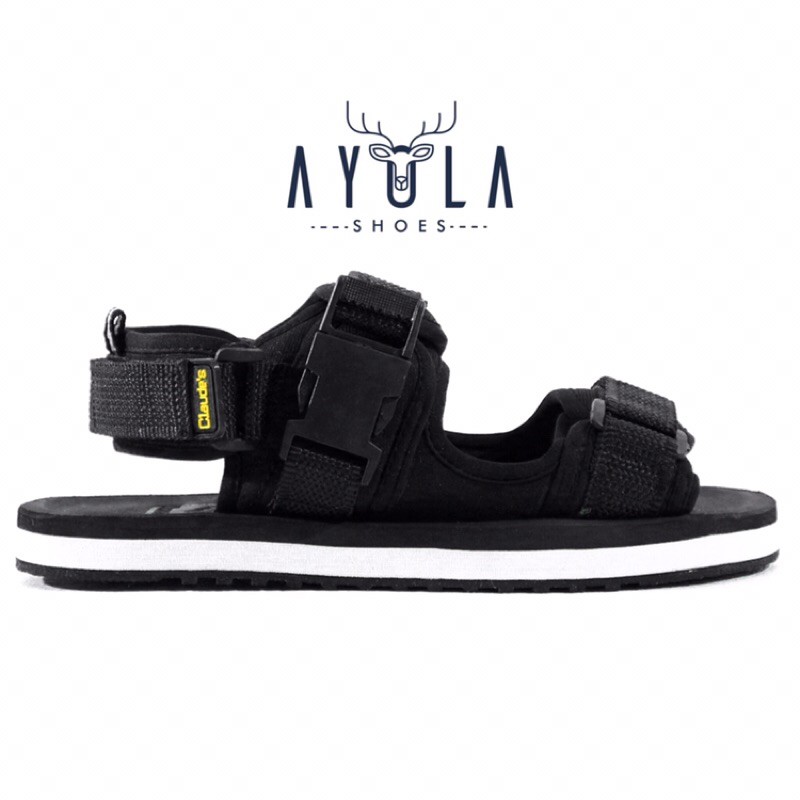 Sandal Gunung Pria Wanita Casual Hitam Putih Ayola Shoes Project