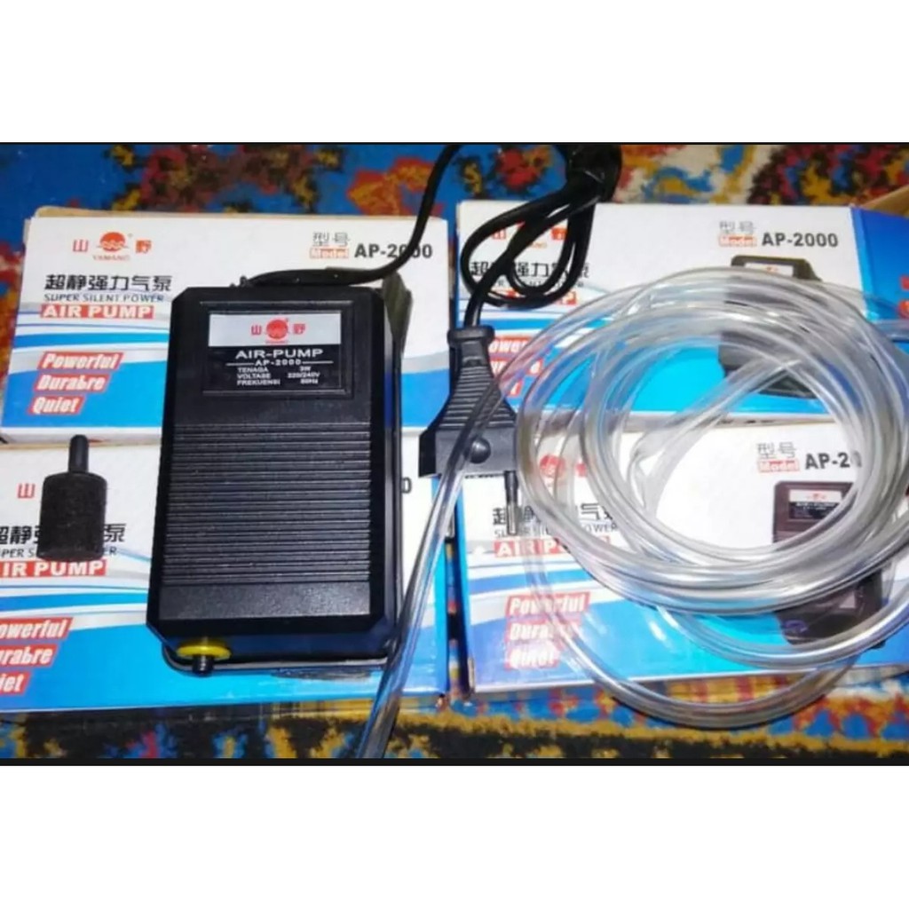 Paket Mesin Gelembung Aquarium 1 lubang / Paket Aerator 1 Lubang / Pompa udara aquarium /Air pump