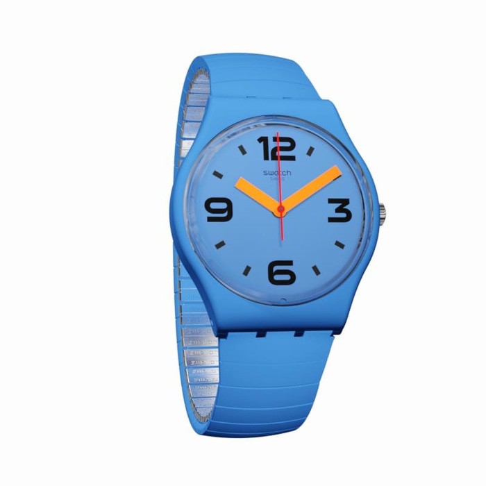 Swatch Analog Jam Tangan Rantai Unisex GN251B Pepeblu S Original