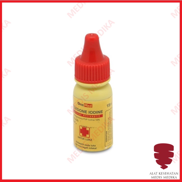 Povidone Iodine 10% 15ML Obat Tetes Luka Merah Peralatan 15 P3K Onemed