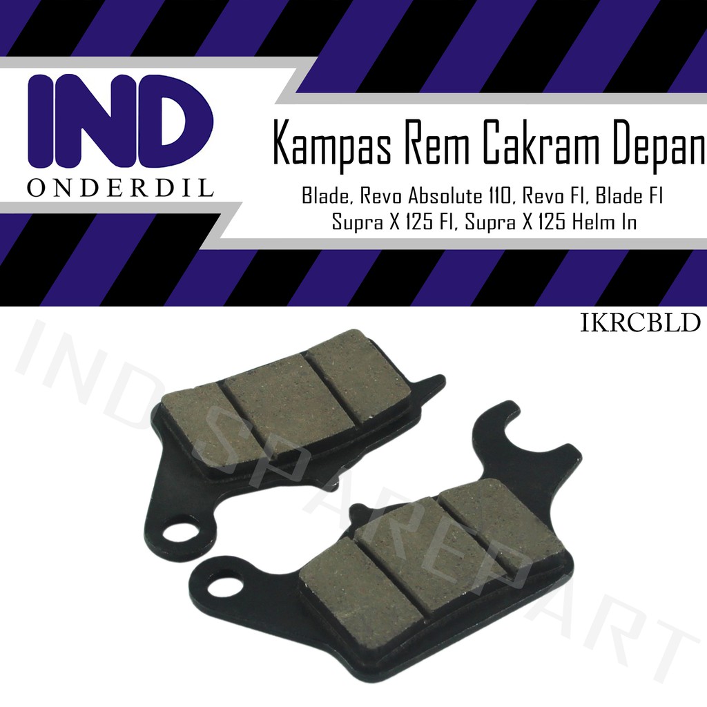 Kampas-Kanvas Rem Cakram Depan-Discpad-Dispad-Disped-Disc-Dis Pad-Ped Revo-110-Absolute-F1