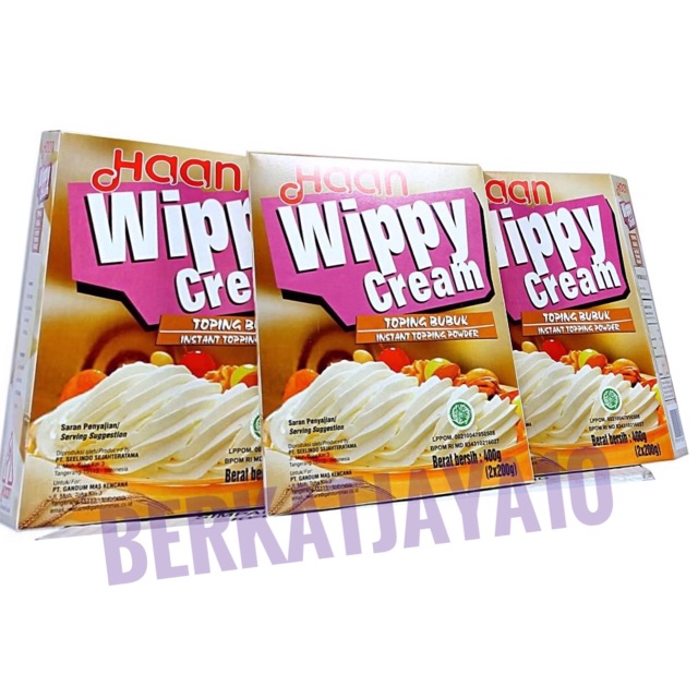 PROMO MURAH Haan Wippy Cream 400 Gram Whipped Cream Instant Topping Bubuk