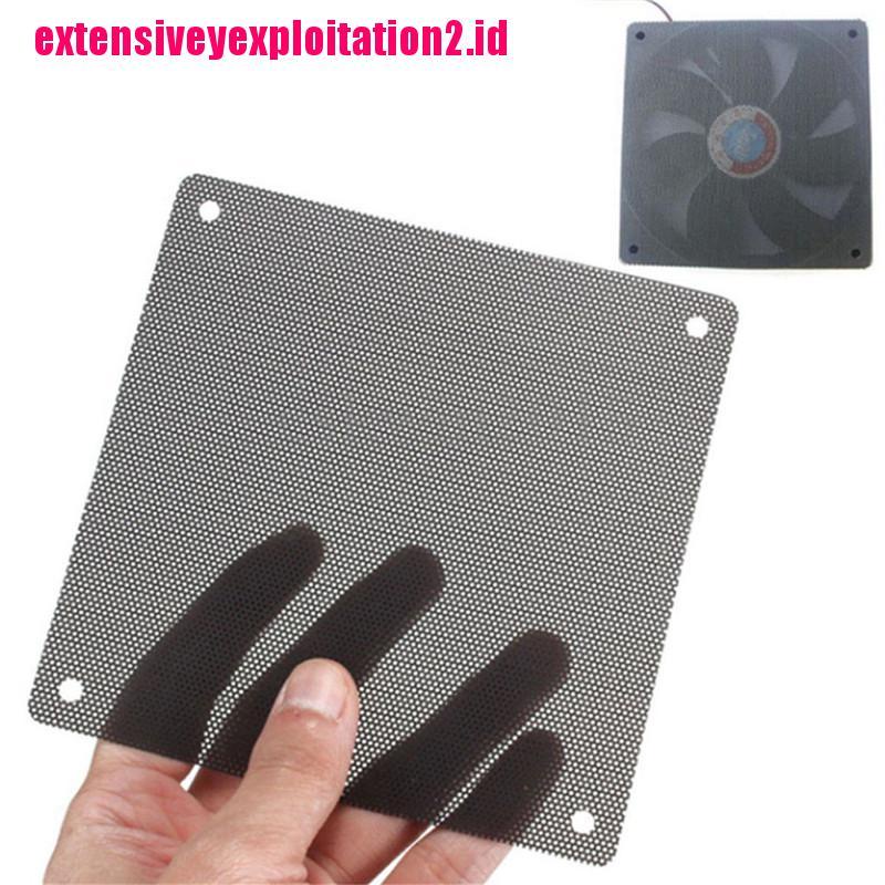 &lt; E2id &amp; &gt; 5PCS Filter Mesh PVC Hitam 120mm Anti Debu Bisa Dipotong Untuk Pendingin PC