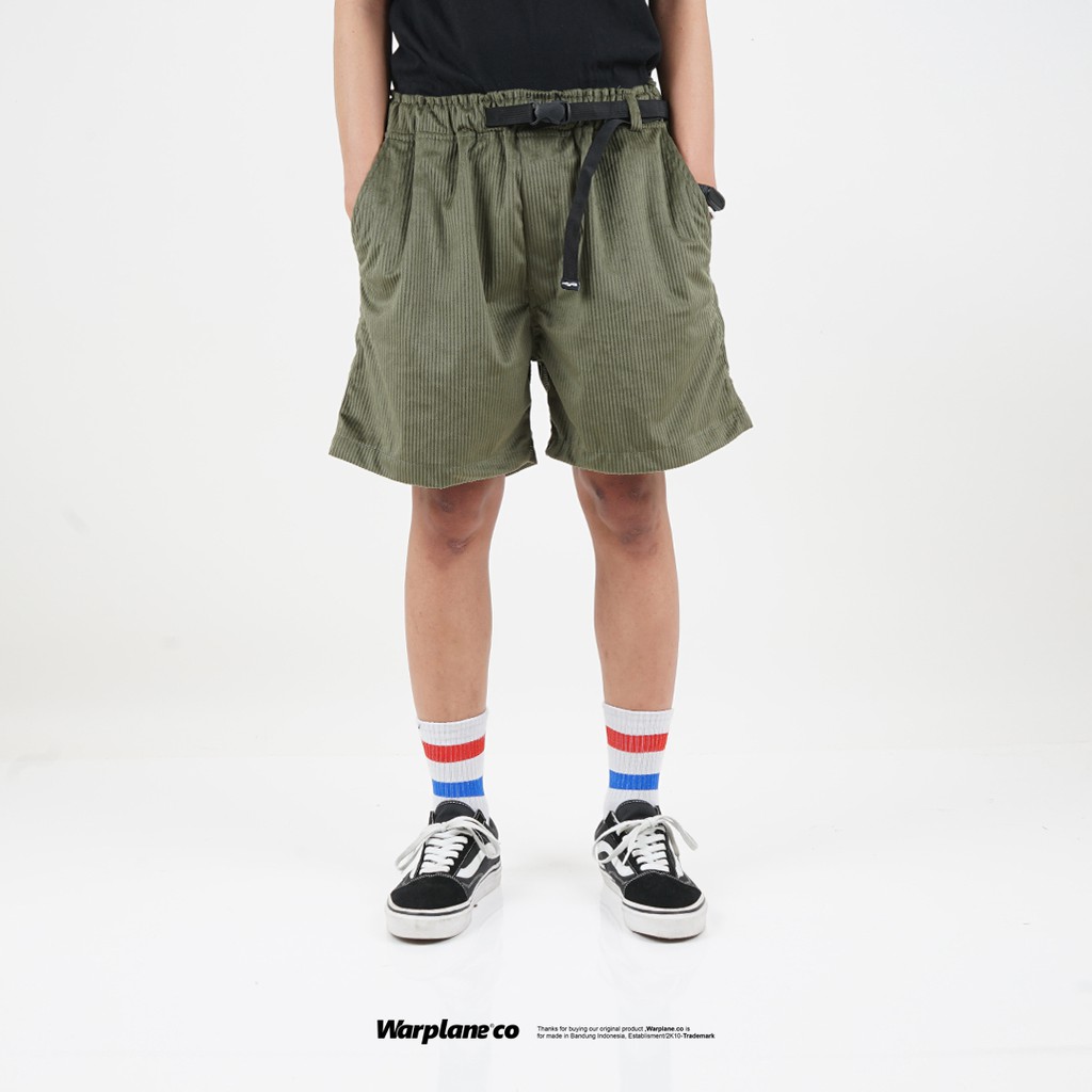 Warplane Shorts Pants "CDRY" Army/Celana Pendek Corduroy wrpln