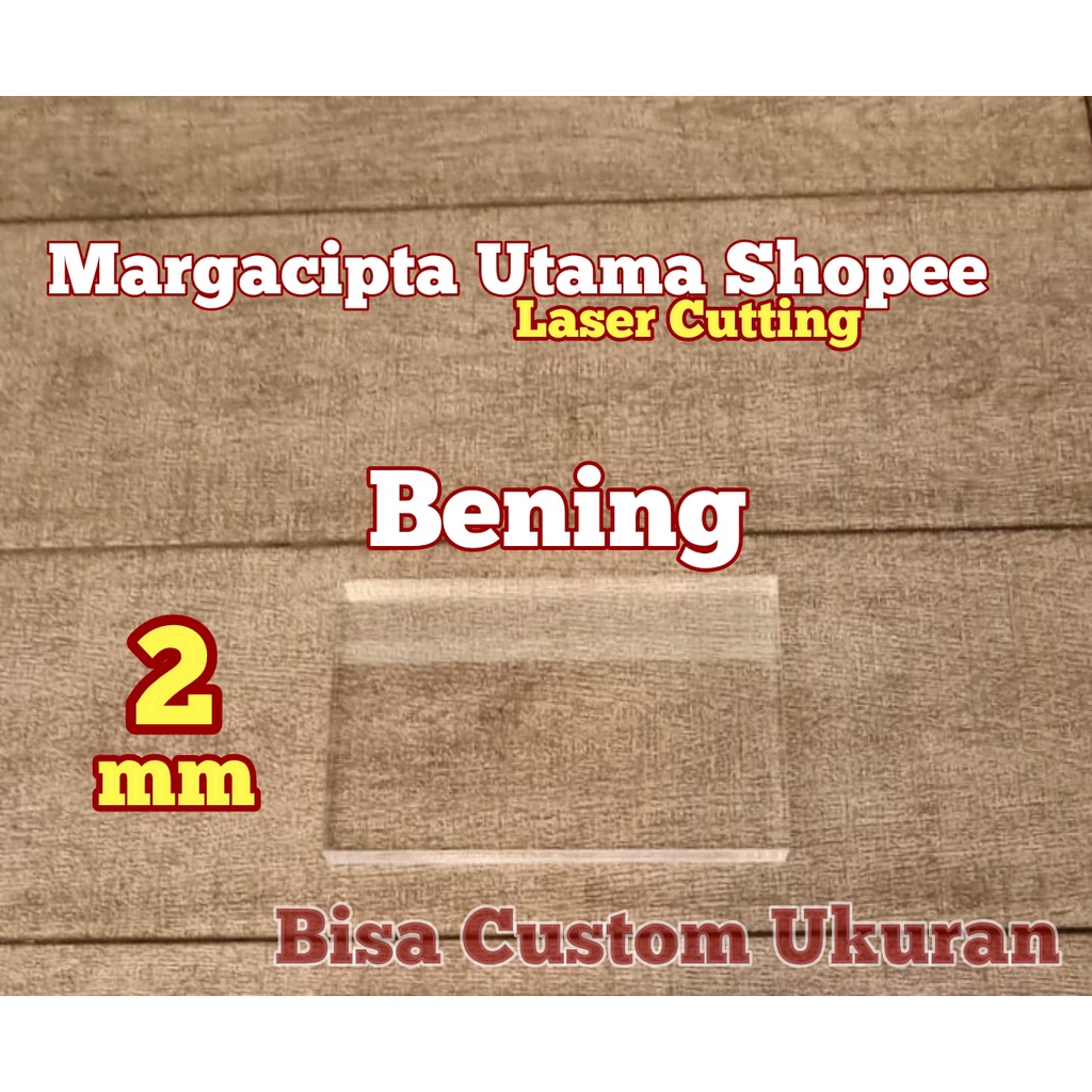 Premium Acrylic Laser Cutting 2mm 30x80cm Akrilik Bening 80x30cm Potongan