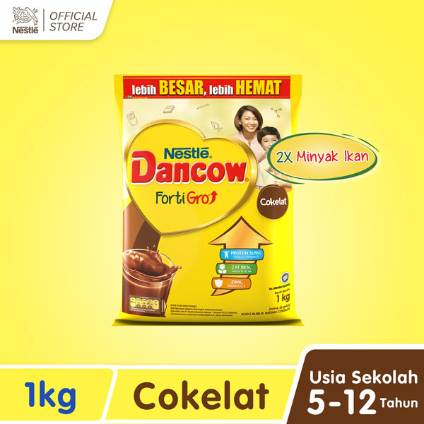 

NESTLE Dancow Fortigro Susu Bubuk Cokelat Usia Sekolah Pouch 1 kg