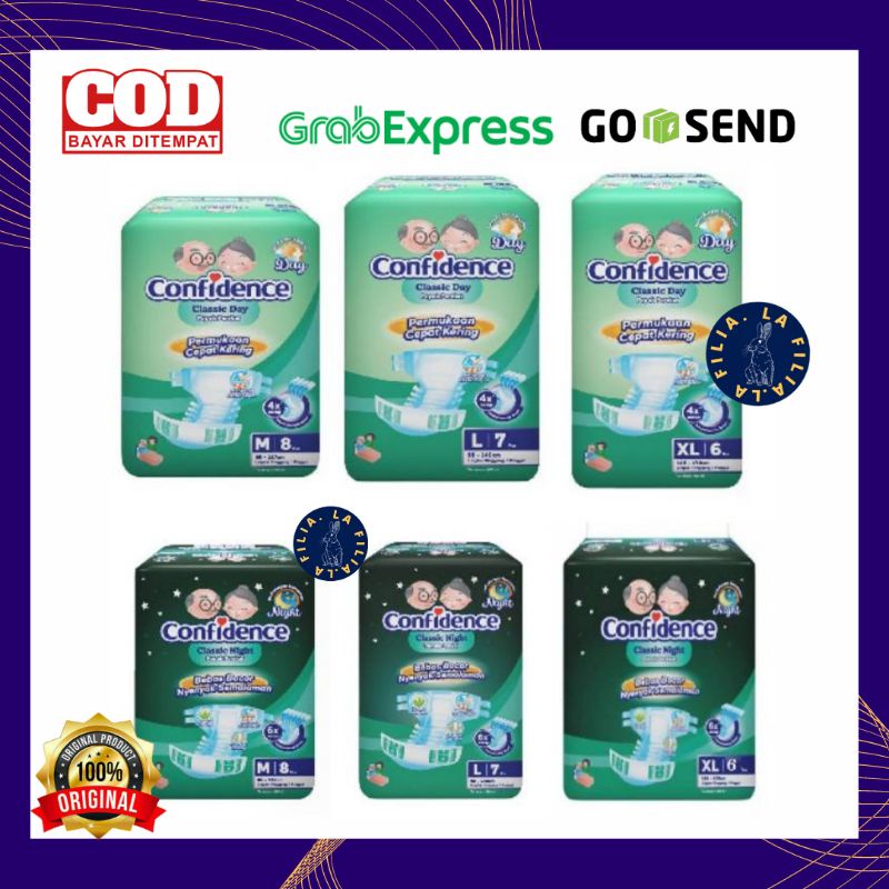 ❤️LaFilia❤️ POPOK DEWASA CONFIDENCE DAY NIGHT M L XL - CONFIDENCE M - CONFIDENCE L - CONFIDENCE XL -